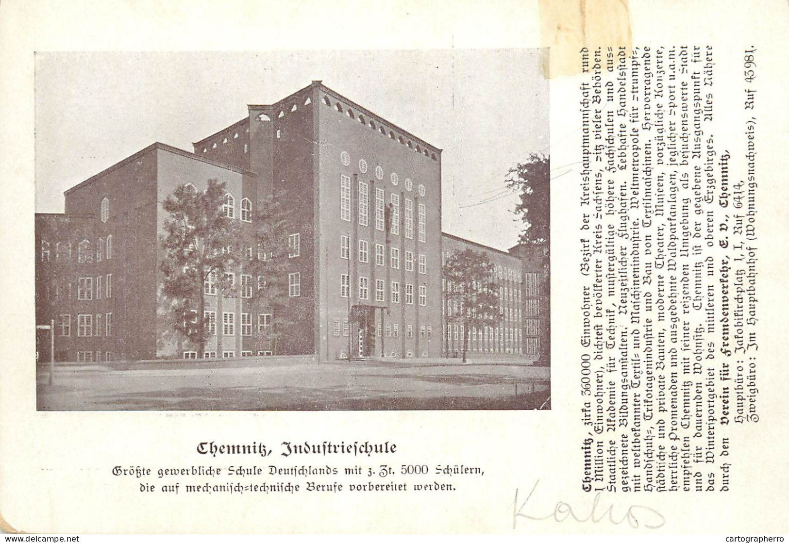Germany Chemnitz Industrieschule - Chemnitz (Karl-Marx-Stadt 1953-1990)