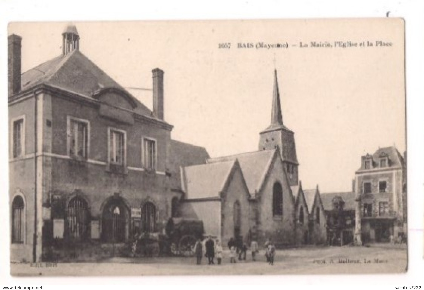 BAIS La Mairie L'Eglise Et La Place - - Bais