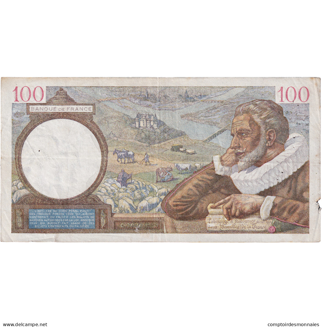 France, 100 Francs, Sully, 1940, X.16214, TB+, Fayette:26.40, KM:94 - 100 F 1939-1942 ''Sully''