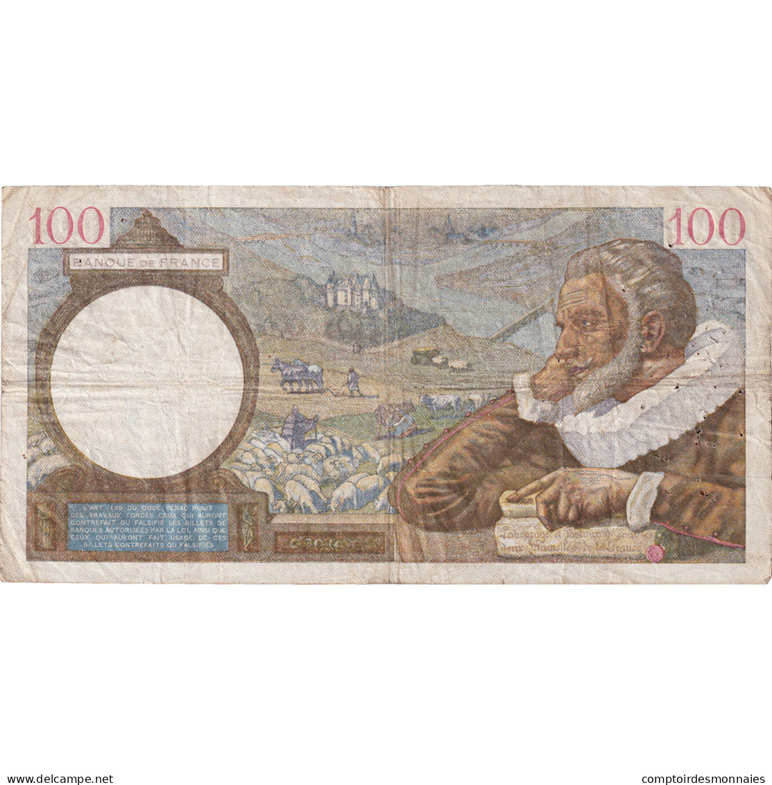 France, 100 Francs, Sully, 1940, V.13700, TB+, Fayette:26.35, KM:94 - 100 F 1939-1942 ''Sully''