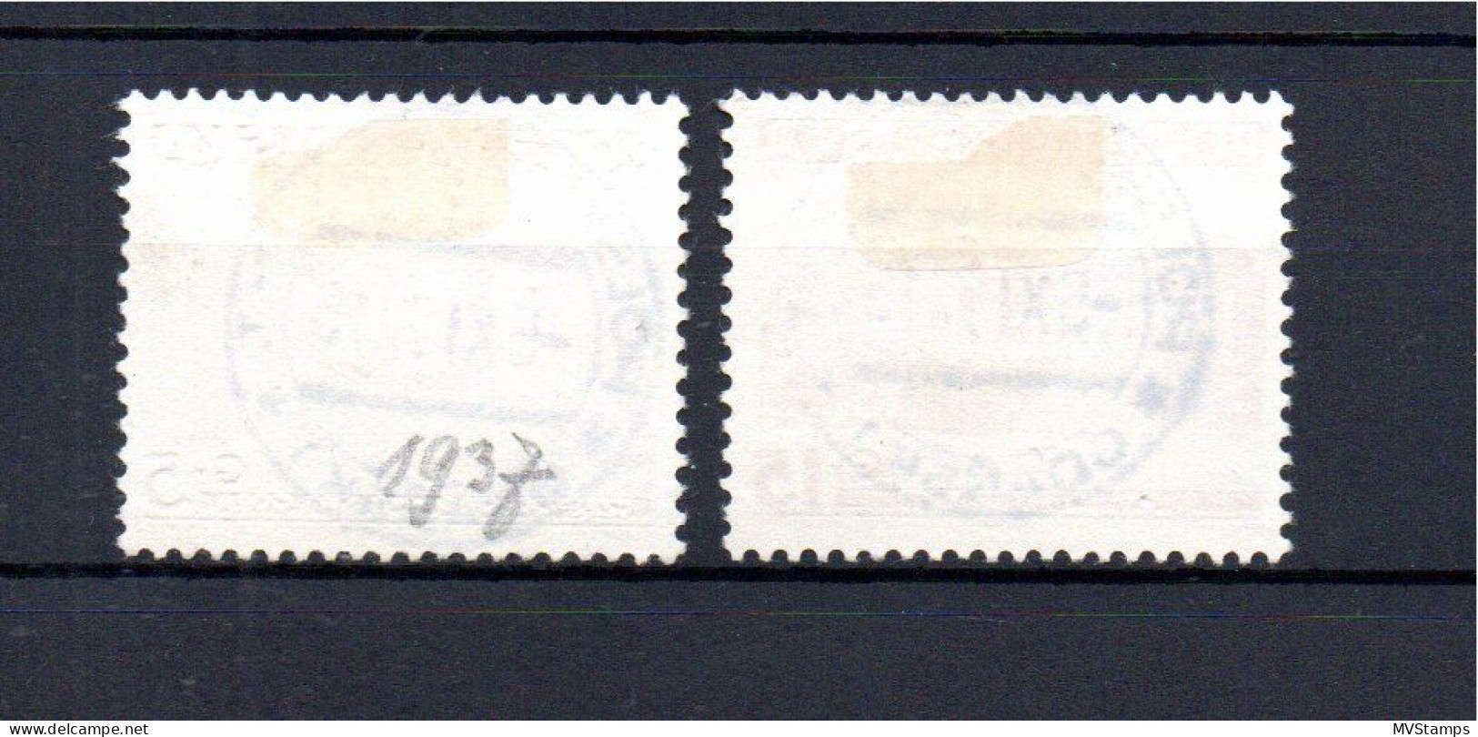 Gdansk/Polen 1937 Satz 32/33Freimarken Mit Aufdruck Gebraucht - Port Gdansk