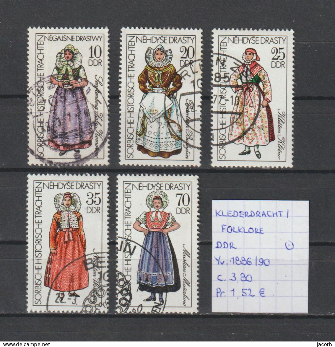 (TJ) Klederdracht & Folklore - DDR YT 1886/90 (gest./obl./used) - Costumes