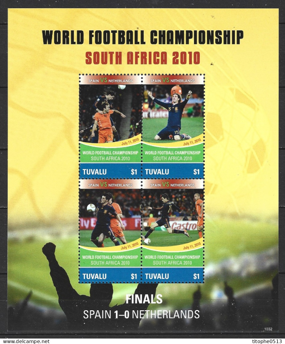 TUVALU. Feuillet De 2010. Match : Espagne - Pays Bas. - 2010 – África Del Sur