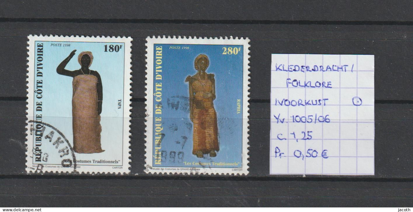 (TJ) Klederdracht & Folklore - Côte D'Ivoire YT 1005/06 (gest./obl./used) - Costumes