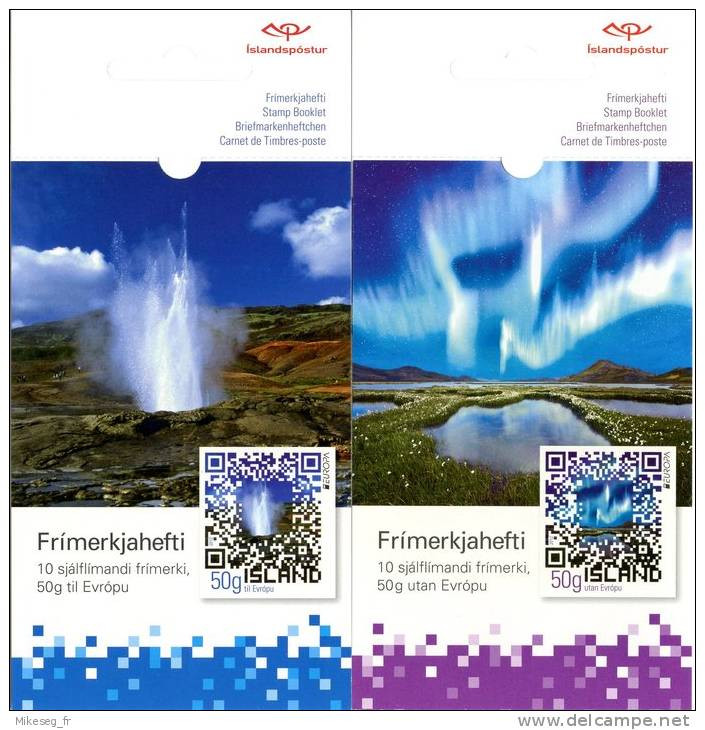 Europa 2012 - Islande Iceland ** 2 Carnets De 10 Timbres - 2012