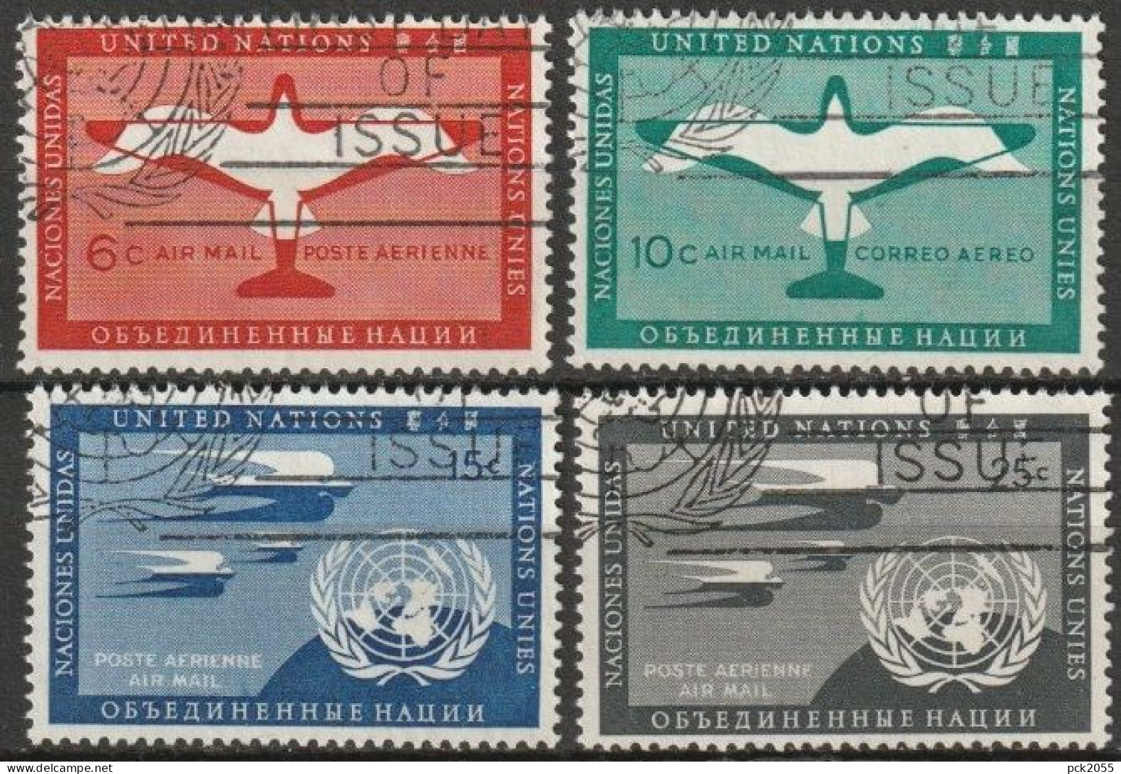 UNO New York 1951 Mi-Nr.12 - 15 O Gestempelt Flugpostmarken ( 3891/2)günstiger Versand - Usati