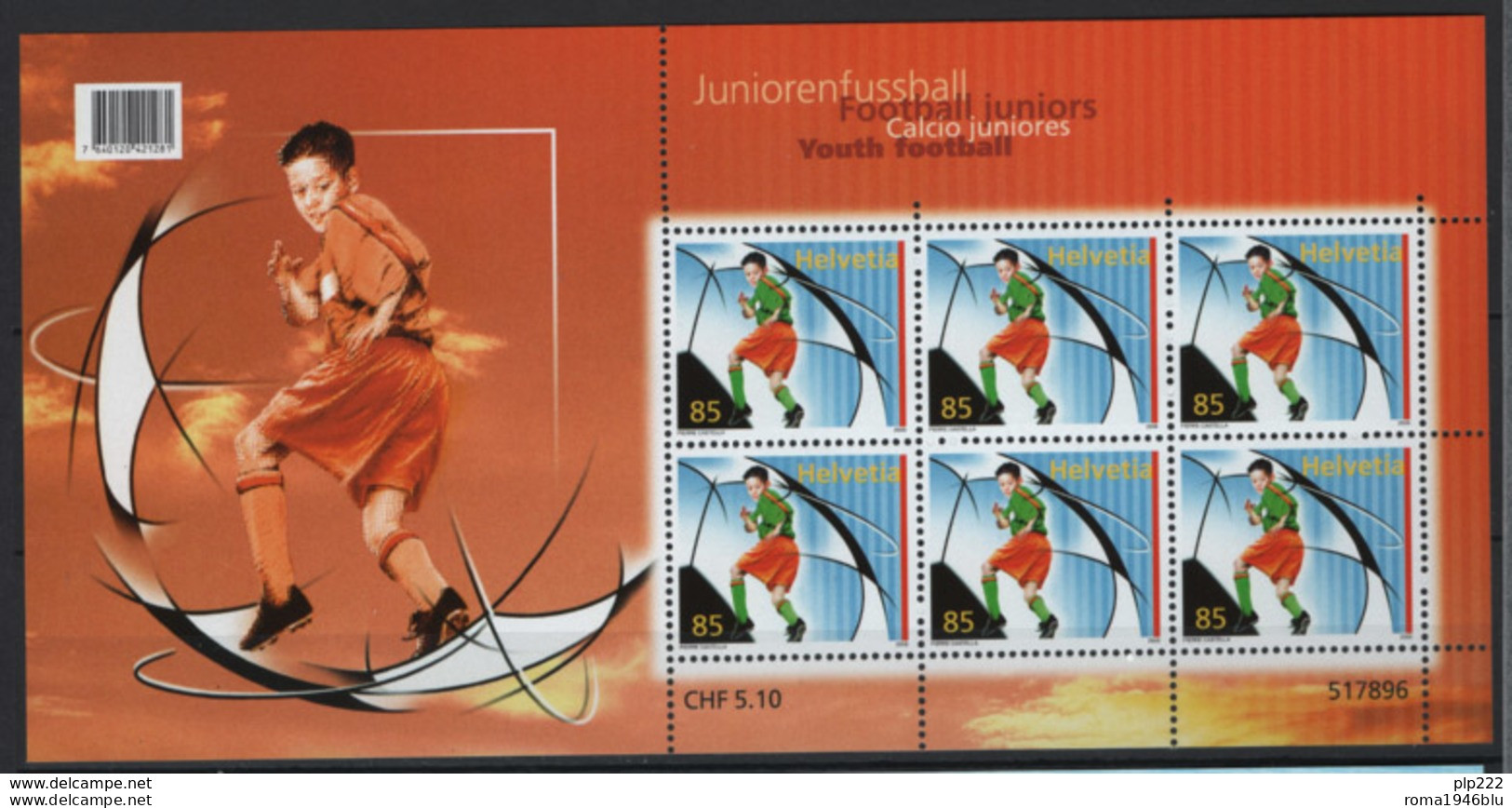 Svizzera 2006 Unif. 1888 Minifoglio Di 6 **/MNH VF - Nuovi