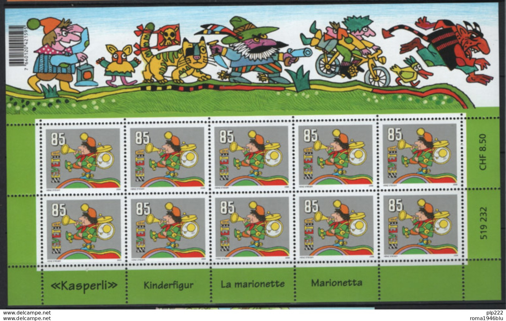 Svizzera 2006 Unif. 18968 Minifoglio Di 10 **/MNH VF - Ungebraucht