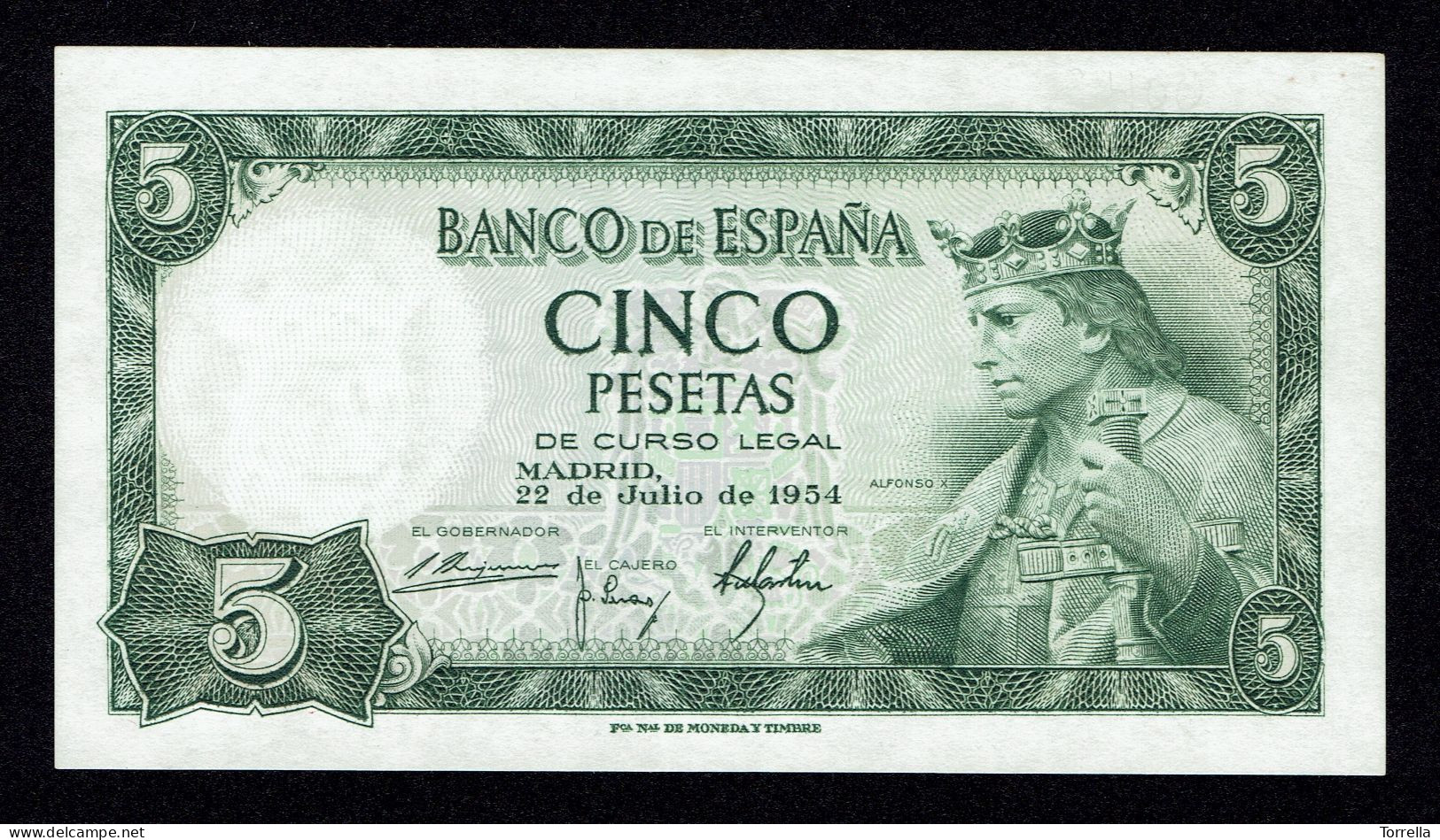 BILLETE 5 PESETAS 1954 SERIE R - Pick 146 UNC/NEUF/SC - 5 Pesetas