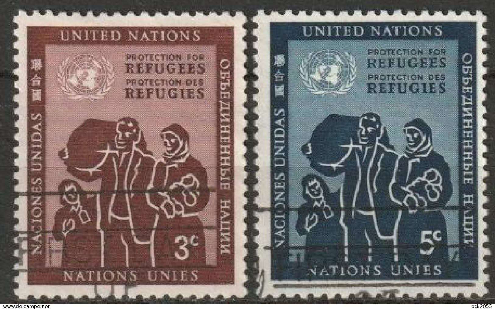 UNO New York 1953 Mi-Nr.19 - 20 O Gestempelt Flüchtlingsschutz ( 3434) Günstiger Versand - Used Stamps