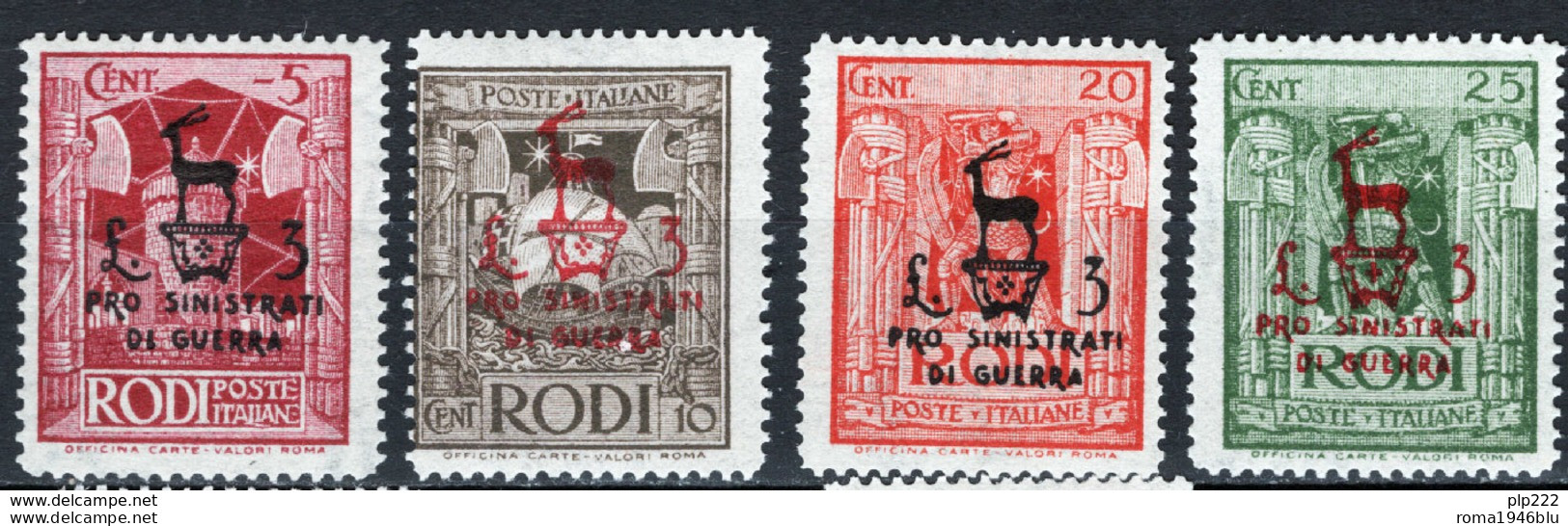 Egeo 1944 Sass.126/29 **/MNH VF/F - Ägäis (Dt. Bes.)