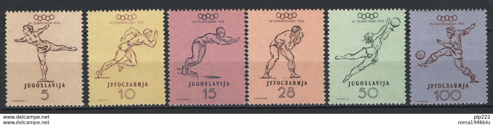Jugoslavia 1952 Unif. 611/16 **/MNH VF - Unused Stamps