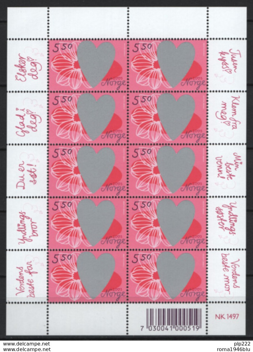 Norvegia 2003 Unif.1408 Minisheet **/MNH VF - Années Complètes