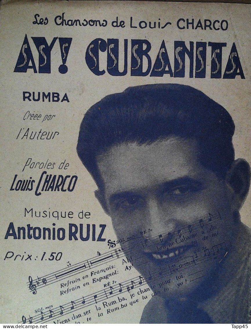 Ay! Cubanita	> Chanteur >	Louis Charco  > Partition Musicale Ancienne > 	Réf:24/10/23 - Vocals