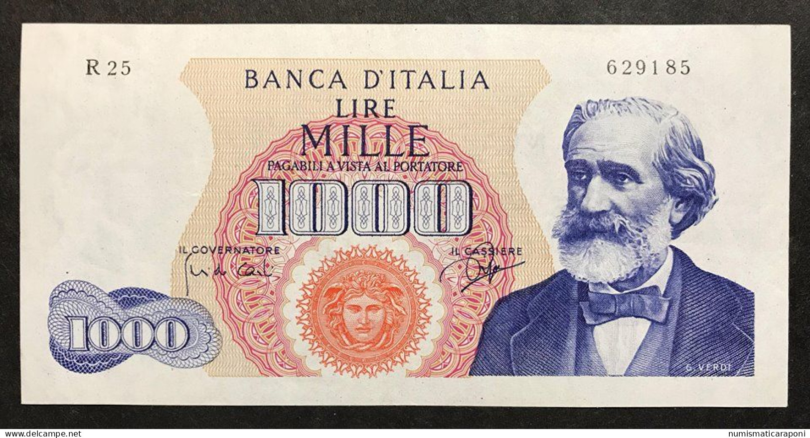 1000 Lire Verdi I° Tipo 14 01 1964 Raro Bb/spl Pressato LOTTO 587 - 10.000 Lire