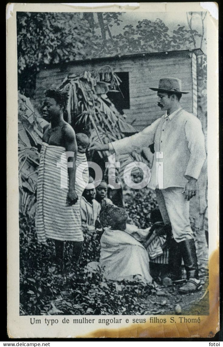 OLD POSTCARD ANGOLAR WOMAN SAO TOME THOME AFRICA - Sao Tome And Principe