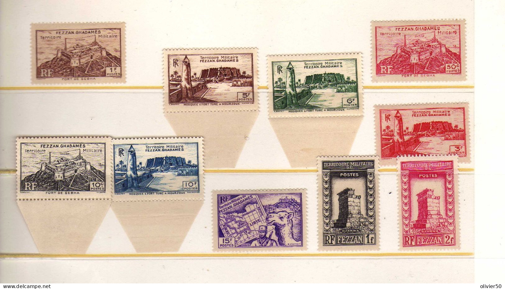 Fezzan  (1946-49) - Fort De Sebha - Mosquee - Neufs* - MH - Unused Stamps