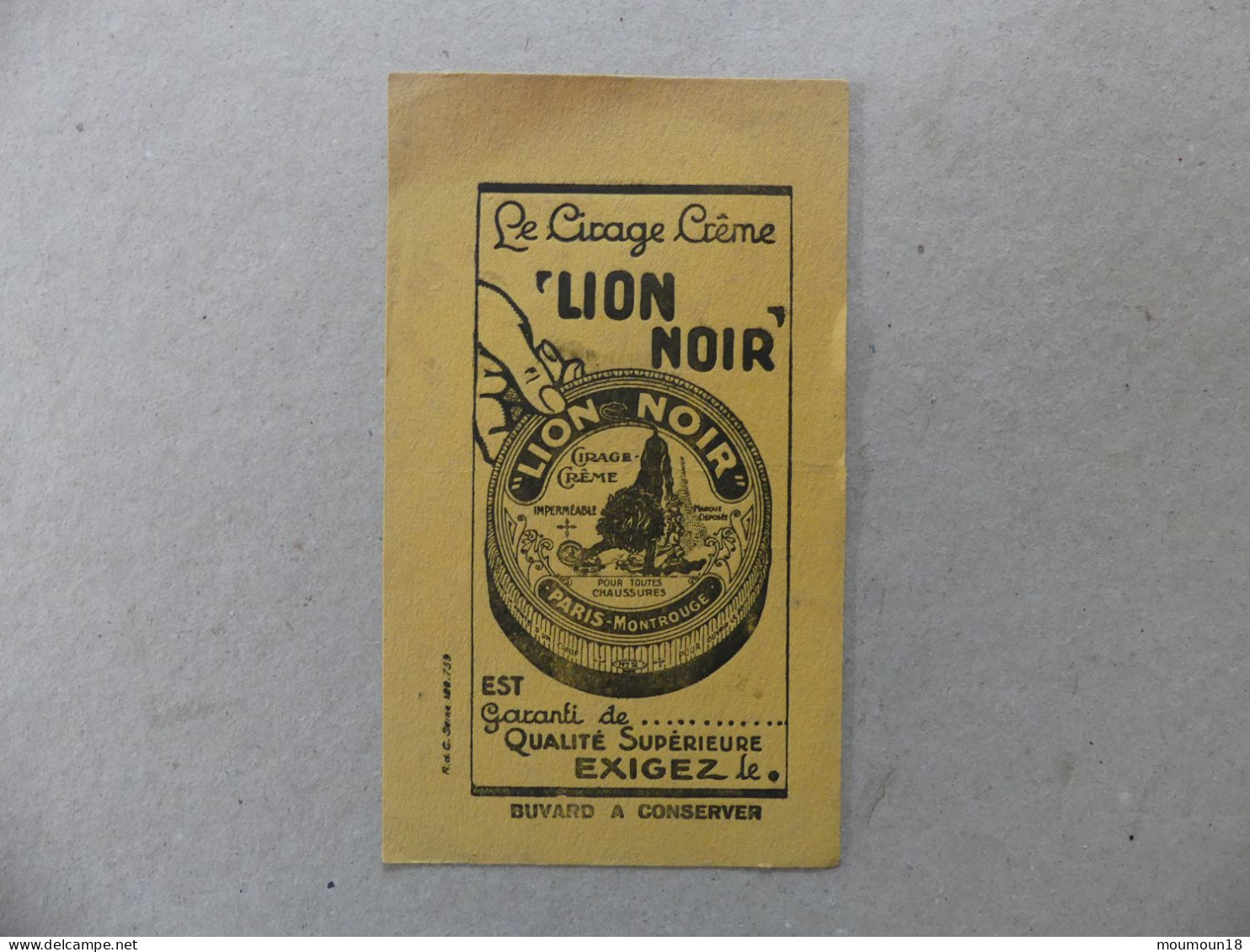 Buvard La Cirage Crème Lion Noir Qualité Supérieure - Scarpe