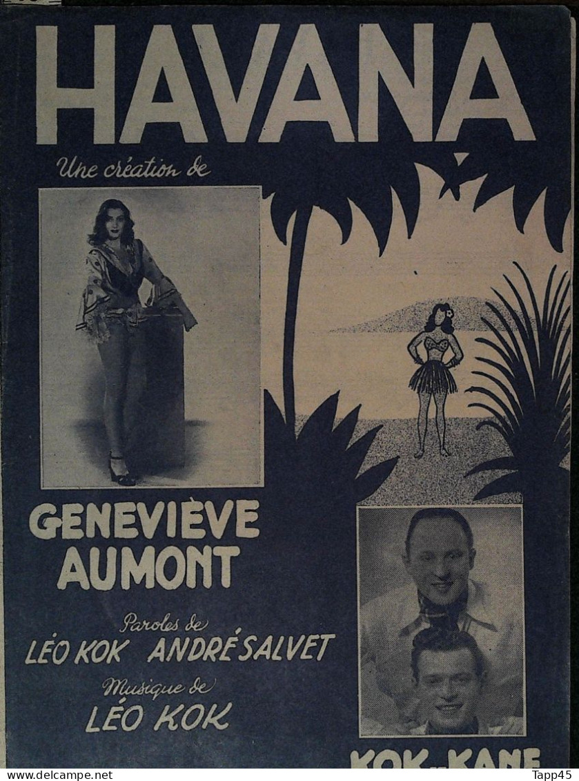 Havana	> Chanteur >	Geneviève Aumont   > Partition Musicale Ancienne > 	Réf:24/10/23 - Canto (solo)