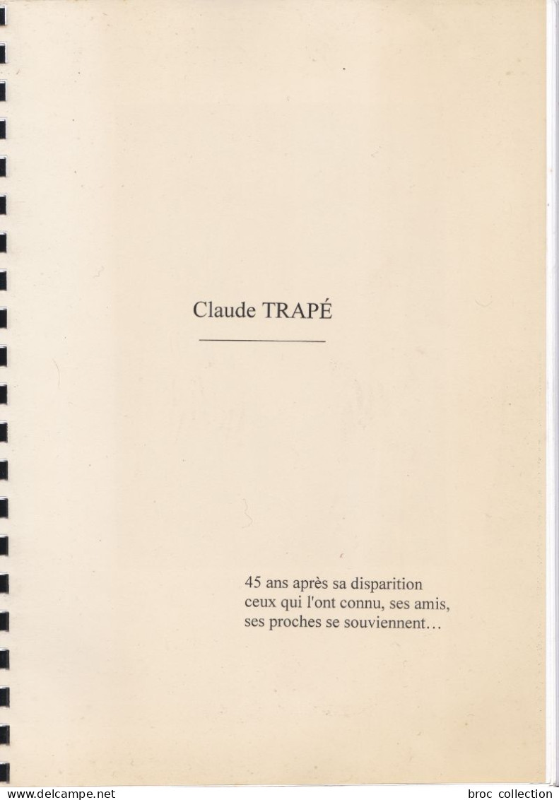 Claude Trapé, Ax-les-Thermes, Bédarieux, + 13 Mai  1956, Nécrologie, Biographie, Album-souvenir - Midi-Pyrénées