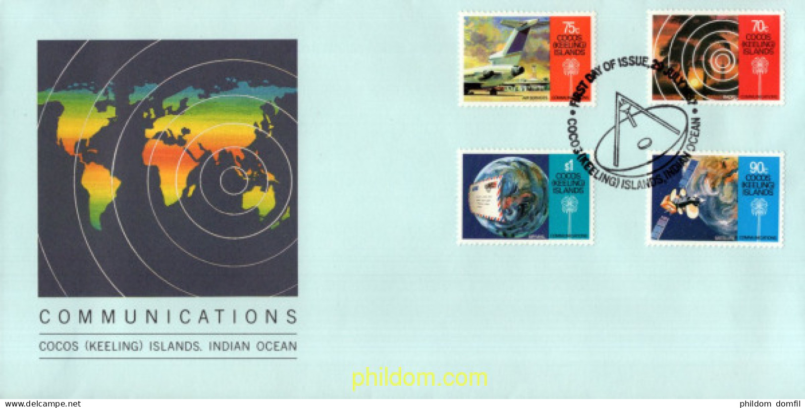 715123 MNH COCOS Islas 1987 COMUNICACIONES - Cocos (Keeling) Islands