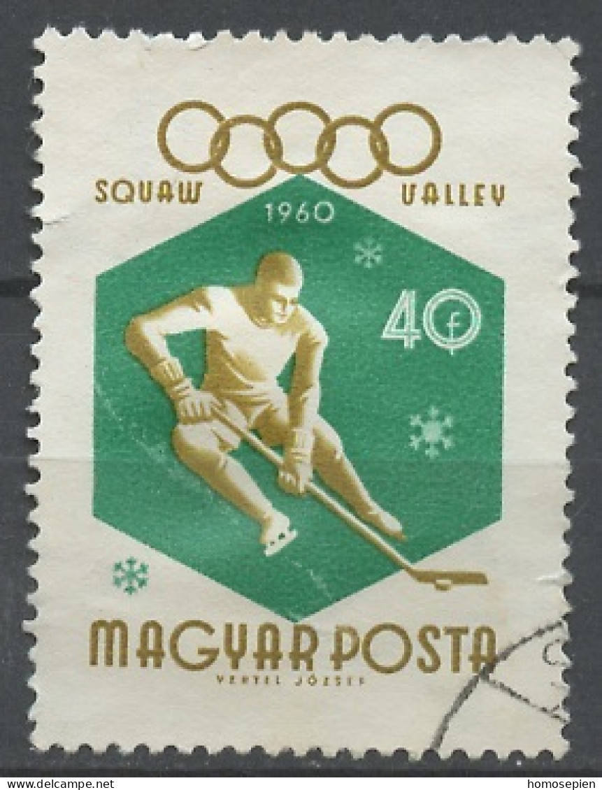 JO Squaw Valley - Hongrie - Hungary - Ungarn 1960 Y&T N°1354 - Michel N°1669 (o) - 40fi Hockey Sur Glace - Invierno 1960: Squaw Valley