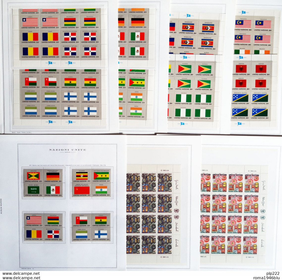 ONU 1951/92 Collezione completa con bandella / Complete collection with Tab MNH VF