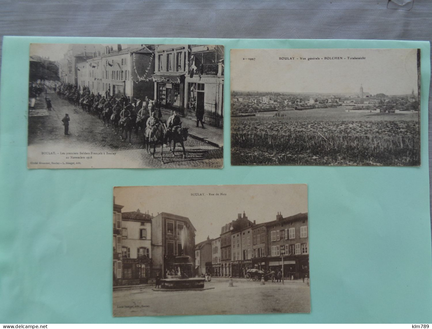 57 - Moselle - Boulay - Lot De 3 Cartes - 1er Soldats Français - Bolchen - Rue De Metz - Animées - - Boulay Moselle