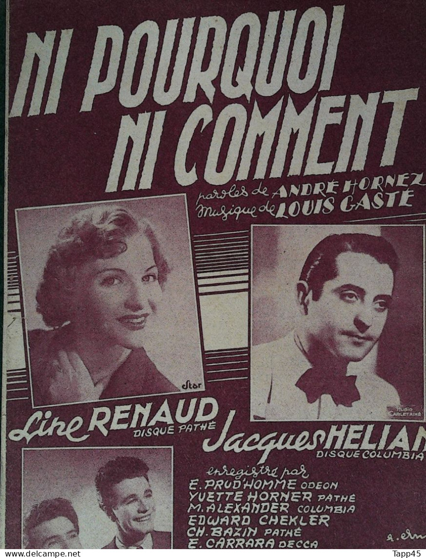 Ni Pourquoi Ni Comment 	> Chanteur >	Line Renaud   > 	Réf:24/10/23 - Gesang (solo)