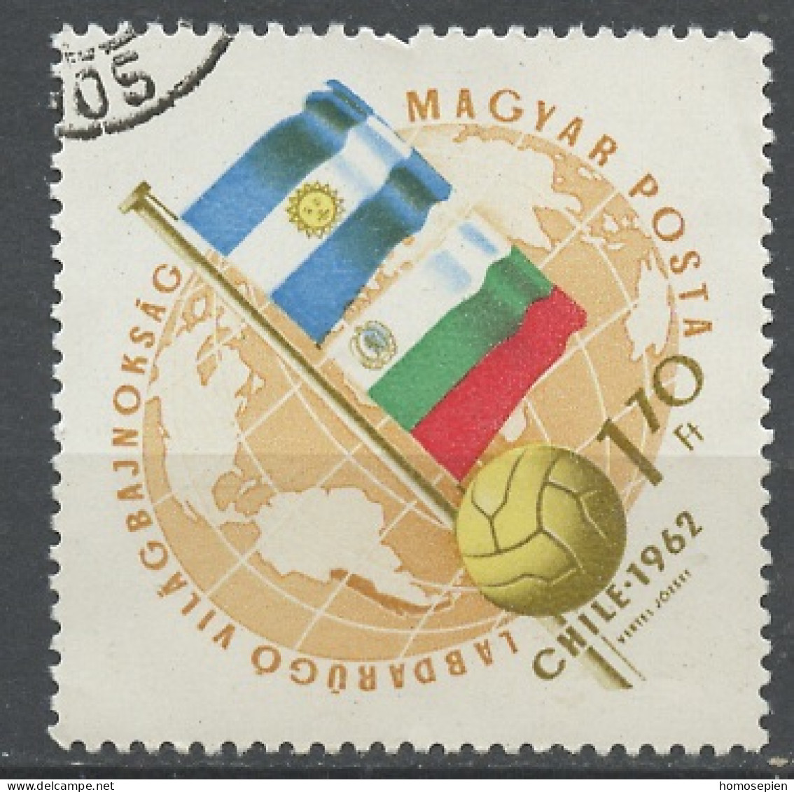 CMF Chili - Hongrie - Hungary - Ungarn 1962 Y&T N°1509 - Michel N°1834 (o) - 1,70fo Argentine Et Bulgarie - 1962 – Chile