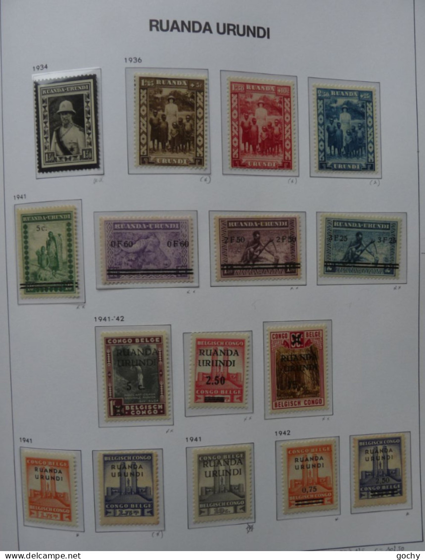 RUANDA- URUNDI  : 1934 -  N° 107 à 110  + 114 / 125 */**   Cote: 173,00€ - Unused Stamps