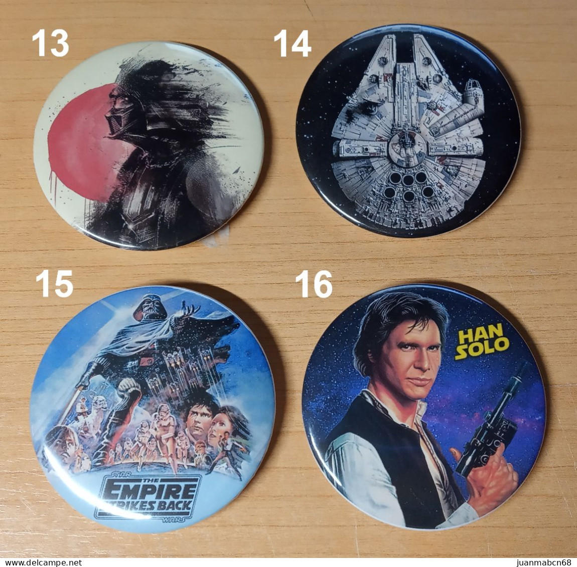 12 Chapas De Coleccion De Star Wars De 58mm (grandes) - Lots