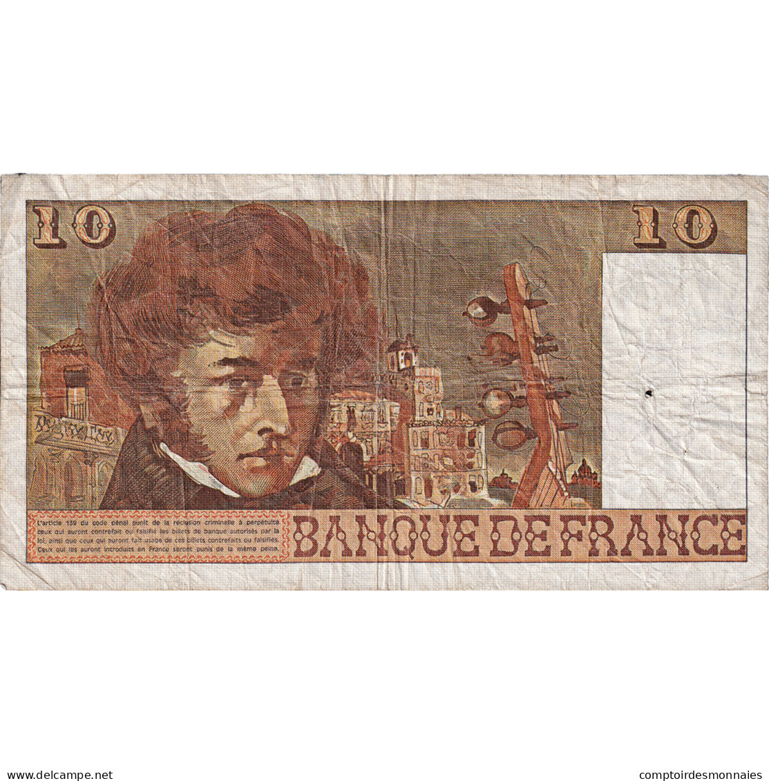 France, 10 Francs, Berlioz, 1976, F.294, TB, Fayette:63.20, KM:150c - 10 F 1972-1978 ''Berlioz''