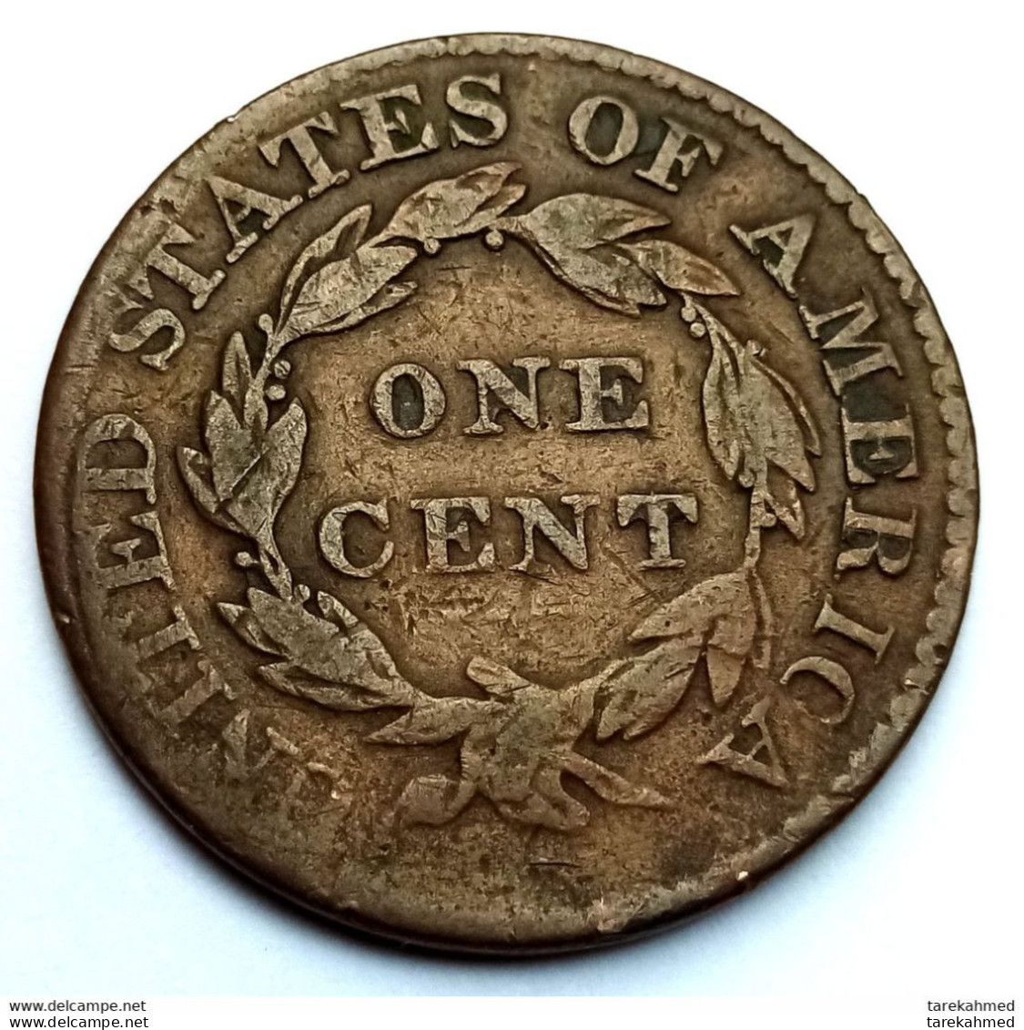 USA Large Authentic 1 Cent , Perfect , Coronet Head 1826 , Gomaa. - 1816-1839: Coronet Head (Tête Couronnée)