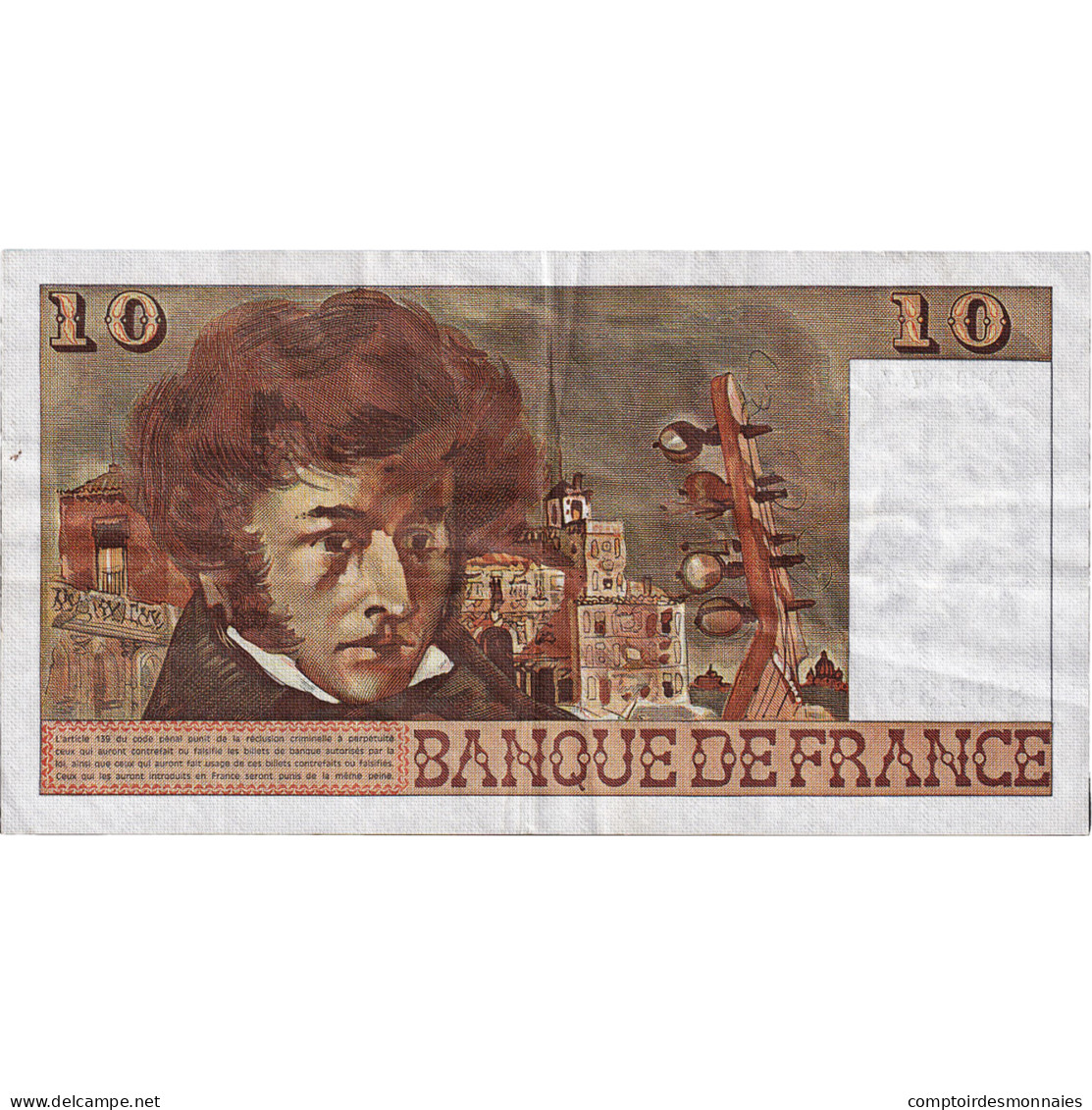 France, 10 Francs, Berlioz, 1974, H.106, TTB, Fayette:63.7a, KM:150a - 10 F 1972-1978 ''Berlioz''