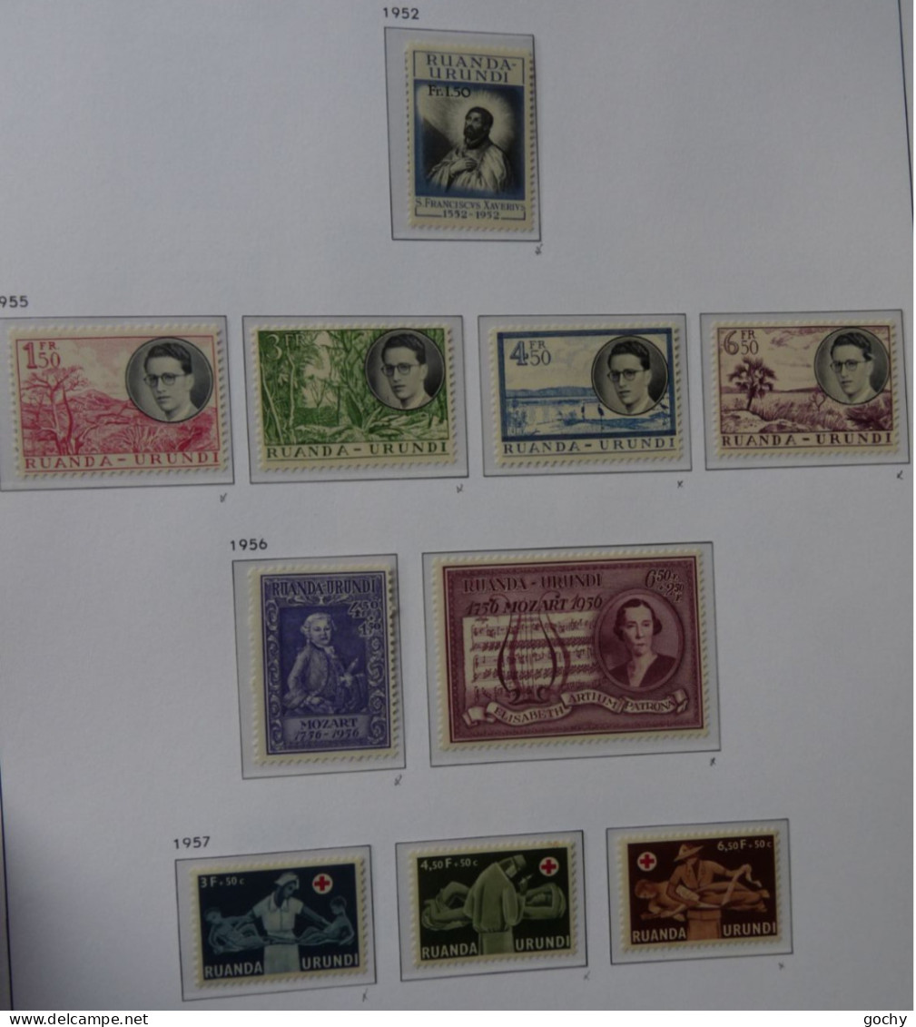 RUANDA- URUNDI  : 1955 -  N° 196 à 204 + 176   *   Cote: 17,00€ - Unused Stamps