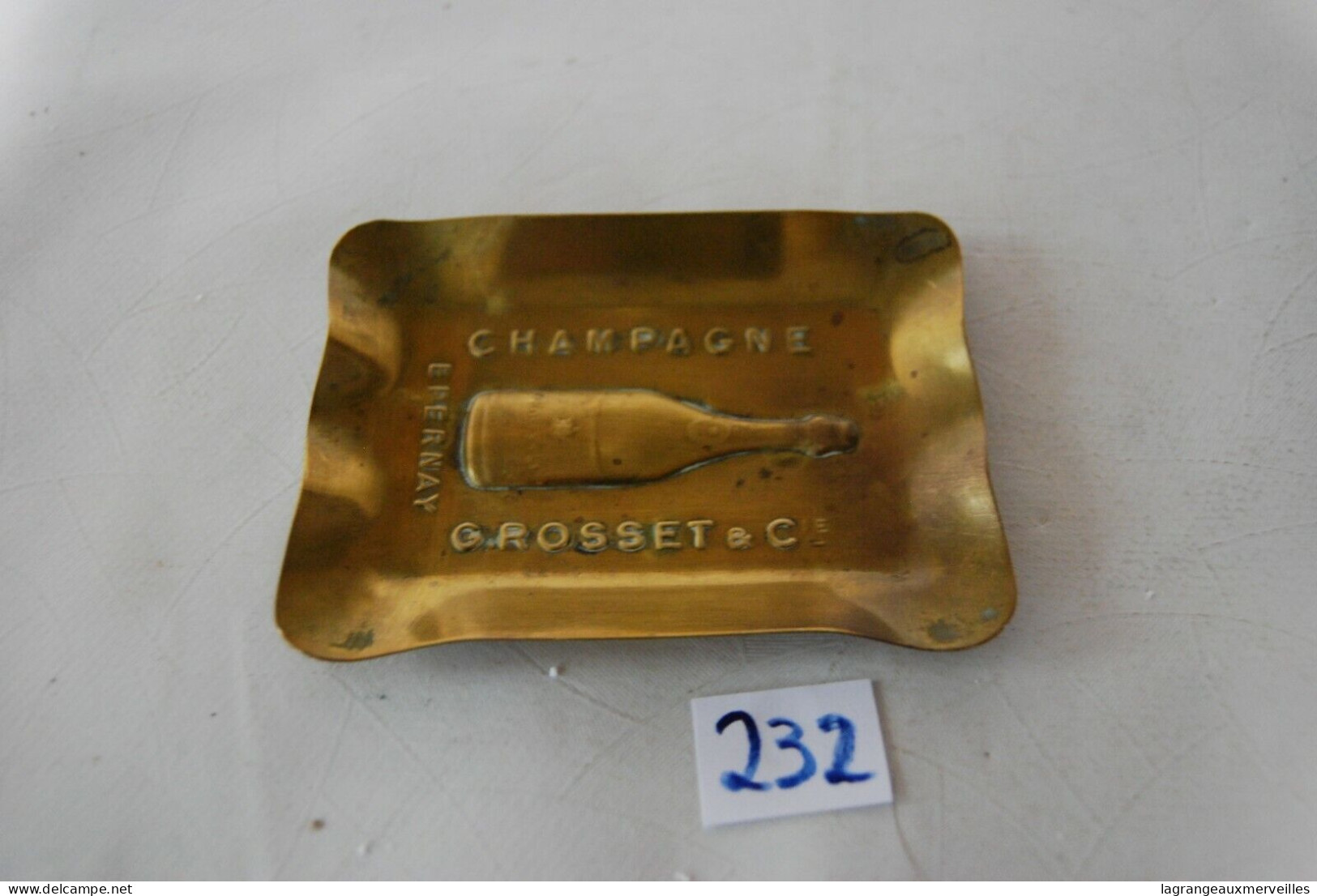 C232 Cendrier - Cuivre - Champagne G Rosset - Epernay - Publicité - Other & Unclassified