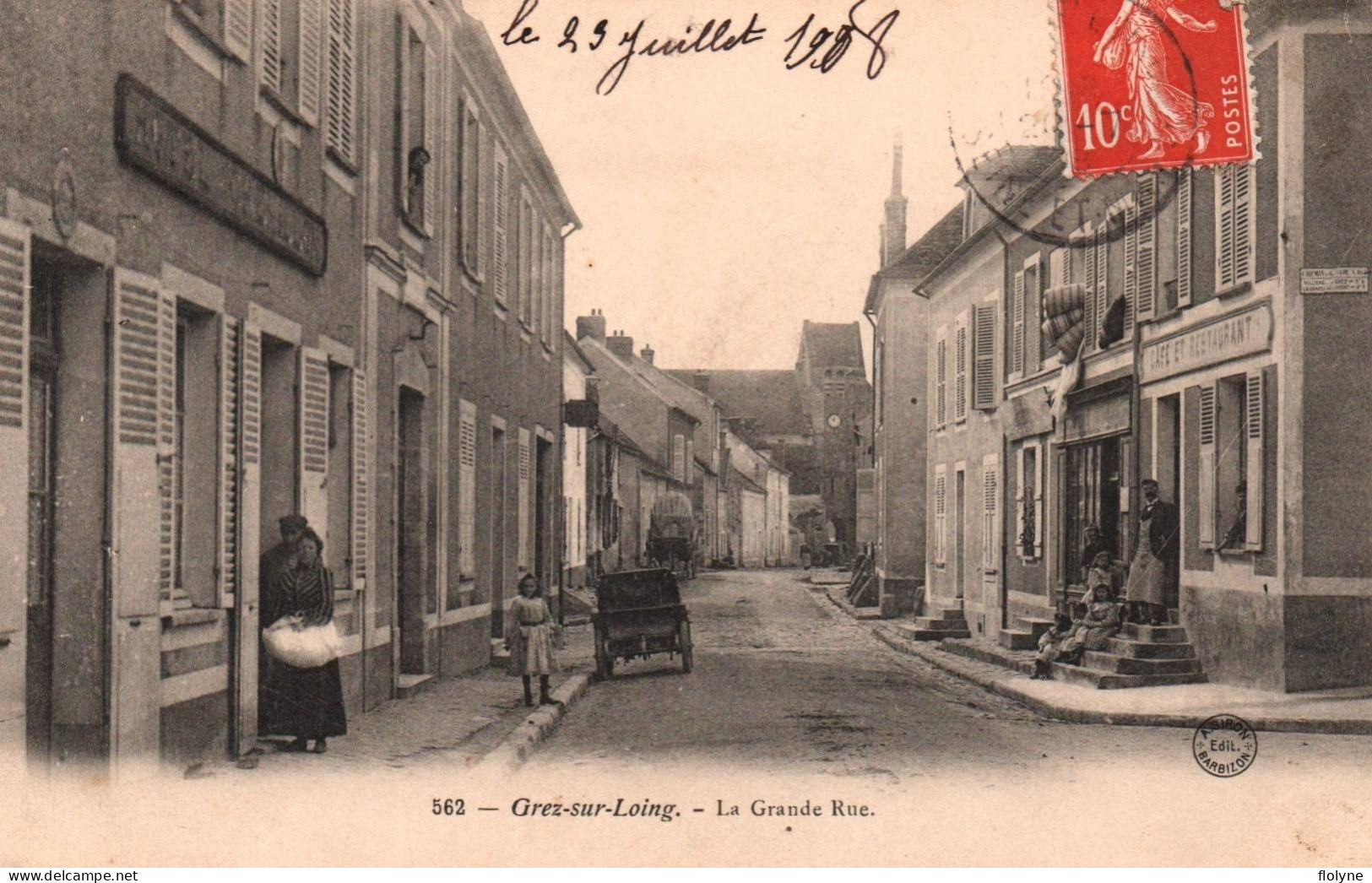 Gretz Sur Loing - La Grande Rue Du Village - Café Restaurant - Hôtel - Gretz Armainvilliers