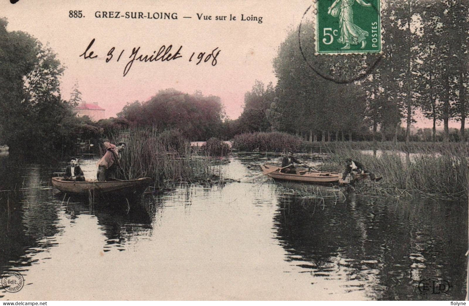 Gretz Sur Loing - Vue Sur Le Loing - Barques Bateaux - Gretz Armainvilliers