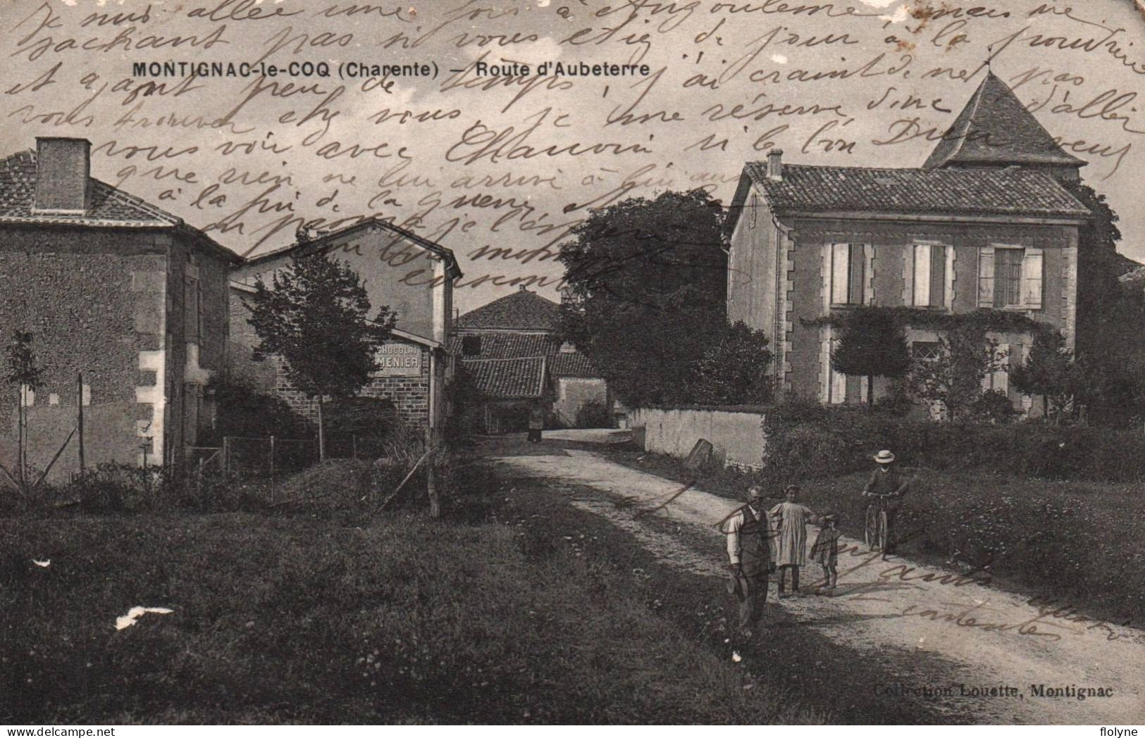 Montignac Le Coq - La Route D'aubeterre - Villageois - Autres & Non Classés