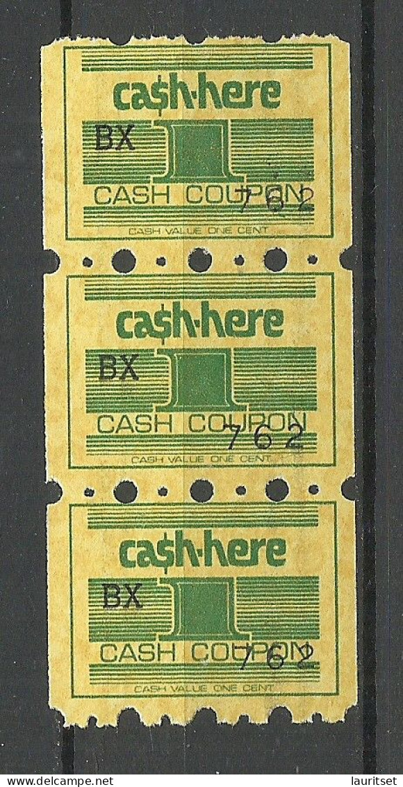 USA Cash Coupon As 3-stripe MNH - Non Classificati