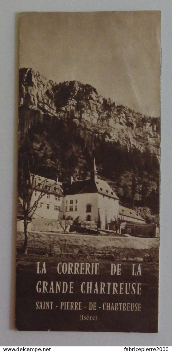 LA CORRERIE Grande Chartreuse Dépliant V.1950 BON ETAT Isère Grenoble Chartreux Saint-Pierre-de-Chartreuse - Rhône-Alpes