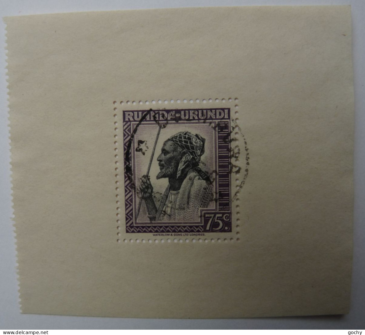 RUANDA- URUNDI  : 1944 -  Bloc Message N° 2 Obli  Cote : +70,00€ RARE - Oblitérés