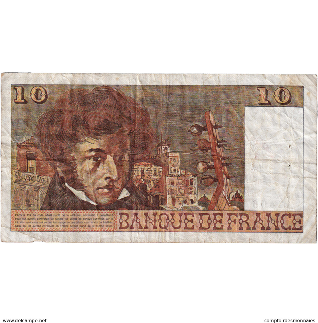 France, 10 Francs, Berlioz, 1976, G.284, TB+, Fayette:63.17, KM:150c - 10 F 1972-1978 ''Berlioz''