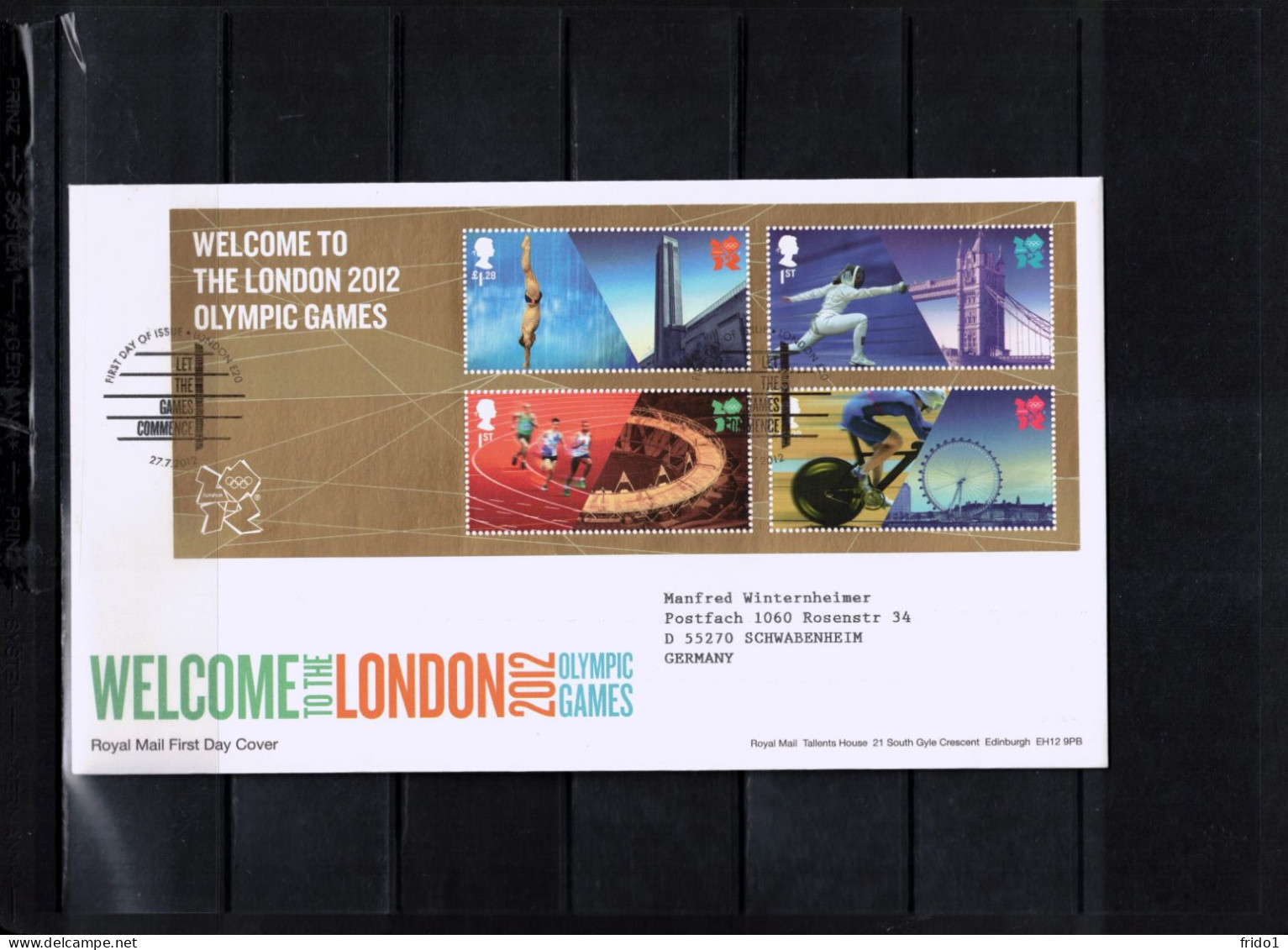 Great Britain 2012 Olympic Games London Welcome To The London 2012 Olympic Games FDC - Verano 2012: Londres