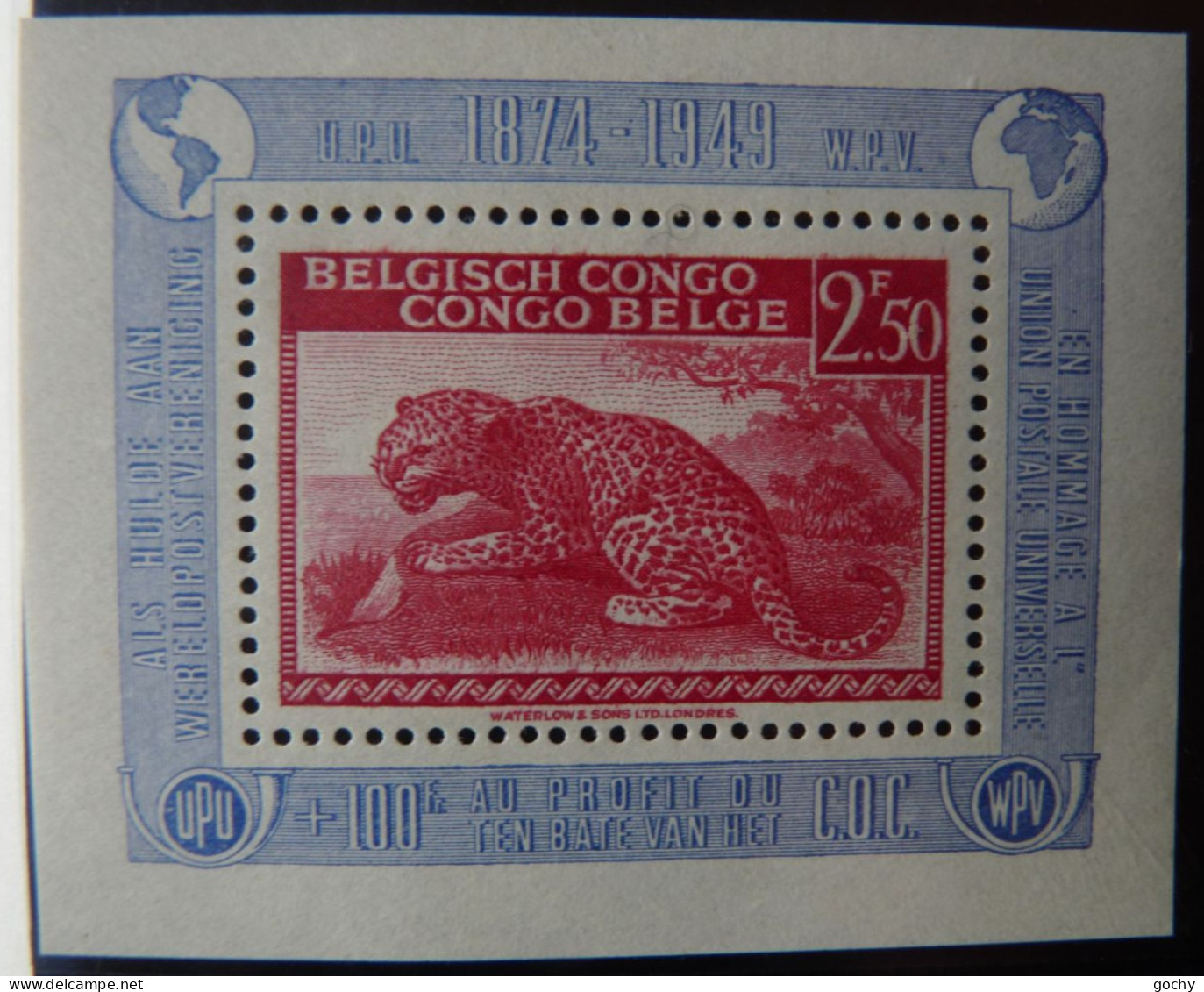 RUANDA- URUNDI  : 1949 -  Bloc UPU   N° 6A*  Cote : 185,00€ - Nuovi