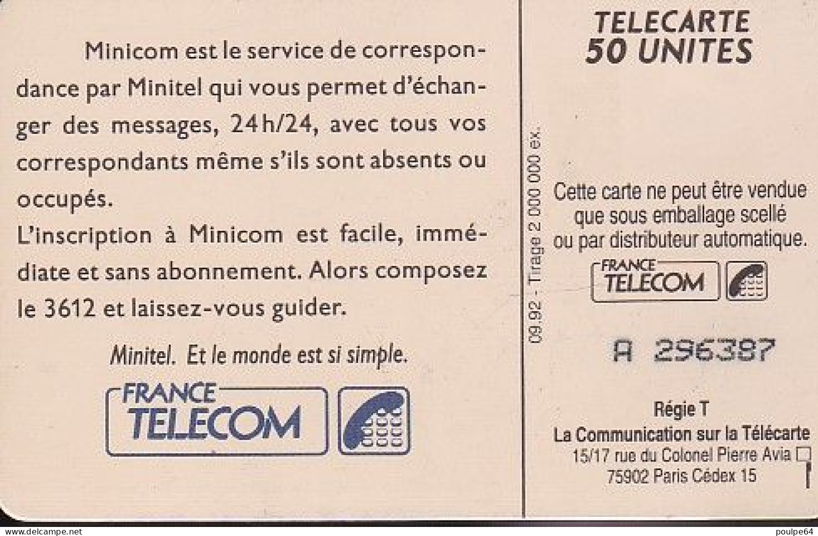 F271C - 09/1992 - 36.12 MINICOM - 50 SO4 - 1992