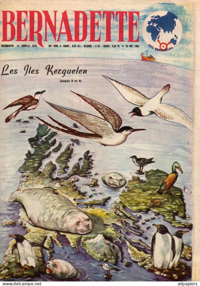 Bernadette N°230 Les îles Kerguelen - Sainte Solange - Le Roi Des éléphants - Vingt-quatre Prunelles ... 1960 - Bernadette