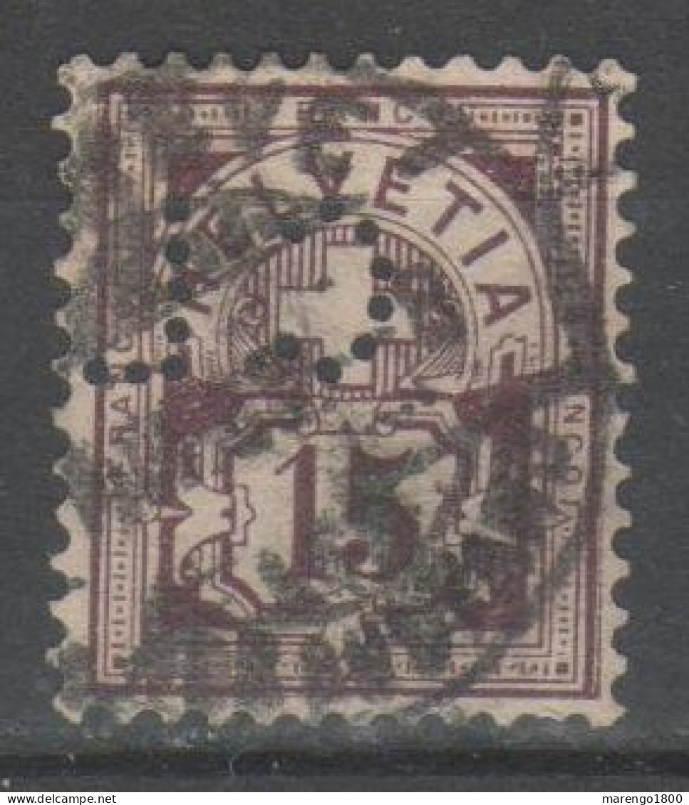 Suisse 1905 - Blason 15 C. Perforé C L - Perfin