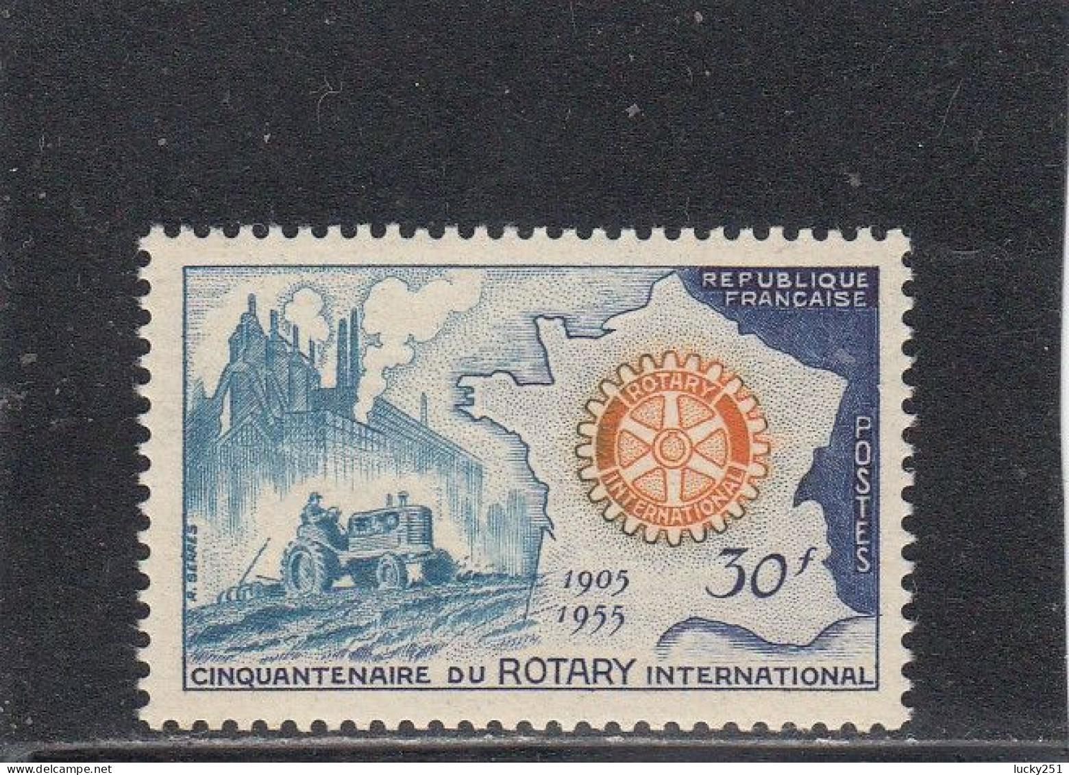 France - Année 1955 - Neuf** - N°YT 1009** - Cinquantenaire Du Rotary International - Unused Stamps